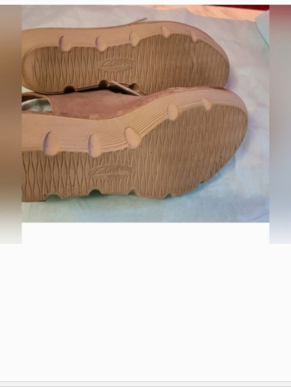 Clarks Beige Lace-Up Wedge Sandal - Picture 8 of 12